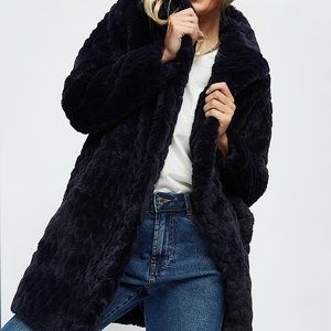 NEW Andrew Marc Marc New York Sheared Rabbit Fur Coat